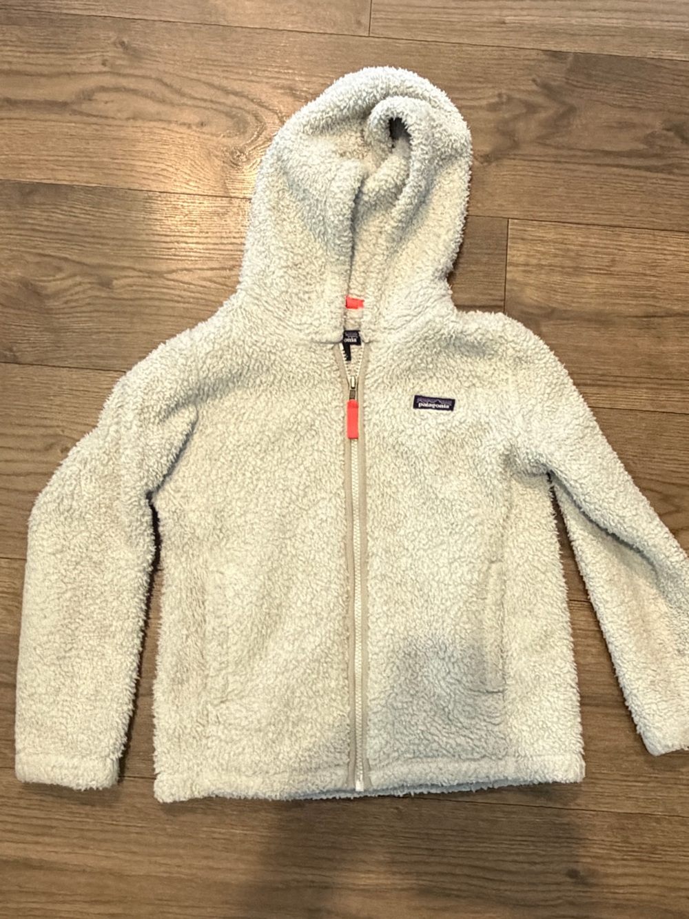 Patagonia Kids Cream Sherpa Hooded Puffer Jacket